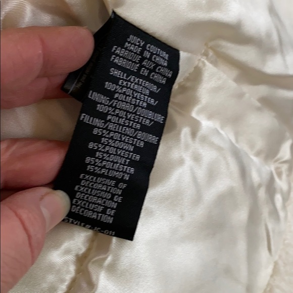 Juicy Couture crop faux fur Sherpa quilted teddy jacket - Picture 9 of 10